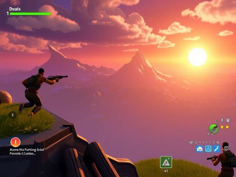 Fortnite Xbox gameplay screenshot showing intense action