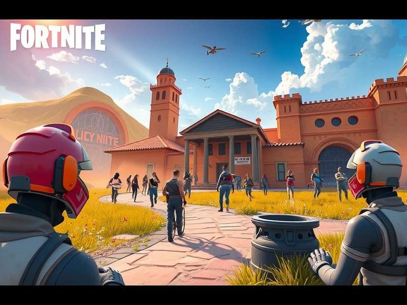 Fortzone Battle Royale gameplay screenshot showing intense combat in a futuristic city