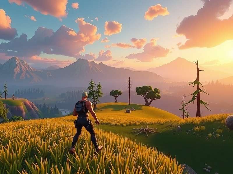 Epic Fortnite Battle Royale gameplay scene with characters in action