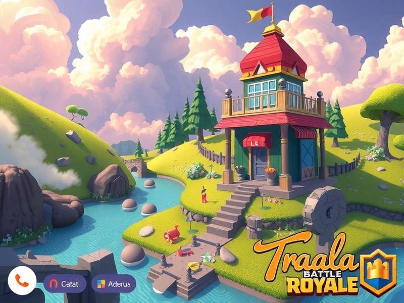 Tralala Tralala Battle Royale intense gameplay scene showing characters in vibrant Indian-inspired map