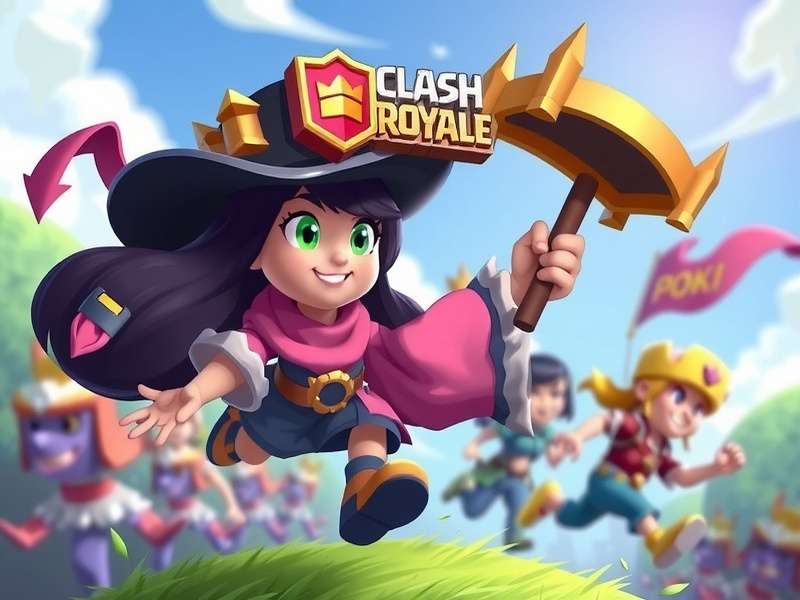 Clash Royale Poki gameplay screenshot showing intense battle