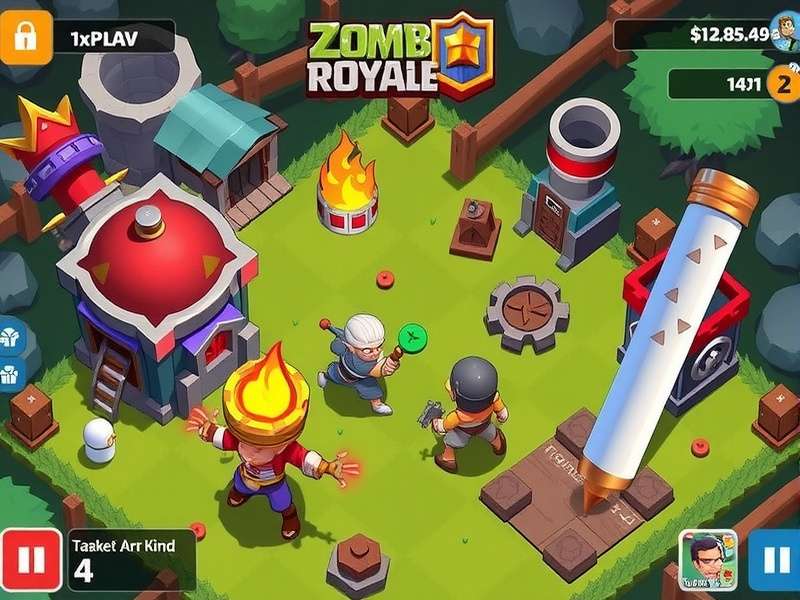 Zombs Royale gameplay screenshot showing intense battle action