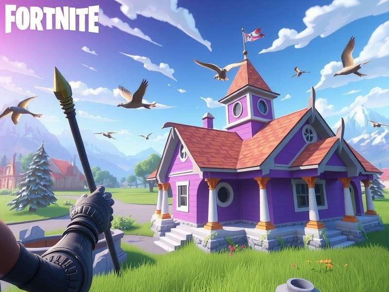 Poki Fortnite gameplay screenshot showing Indian-themed map