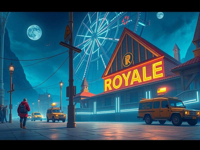 Concept art of Indus Battle Royale's futuristic cityscape map