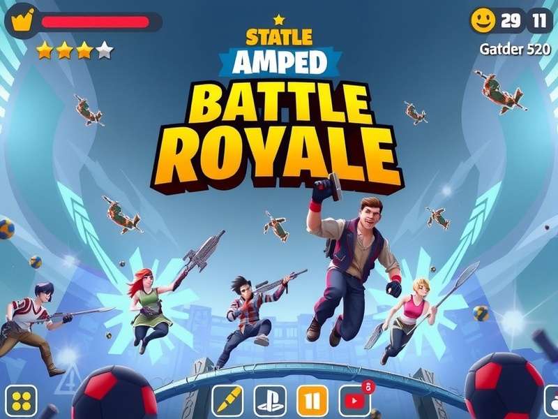 Amped Battle Royale gameplay screenshot showing vibrant Indian-inspired map and characters