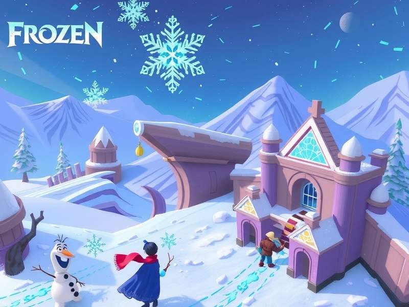 Frozen Battle Royale gameplay screenshot showing icy landscape and character combat