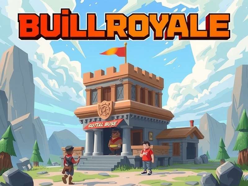 In-game screenshot of Indus Battle Royale showing character building a structure in a desert map