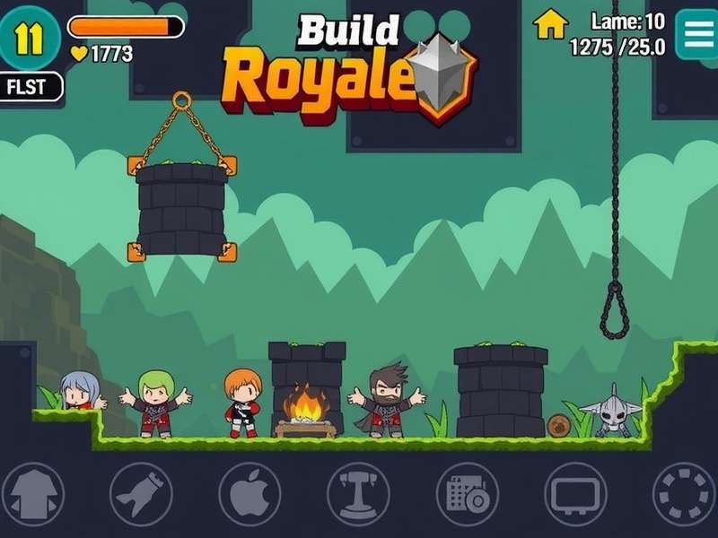 Buildroyale.io intense battle gameplay on mobile device