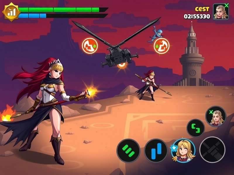 Indus Battle Royale gameplay action shot with warriors and futuristic landscape