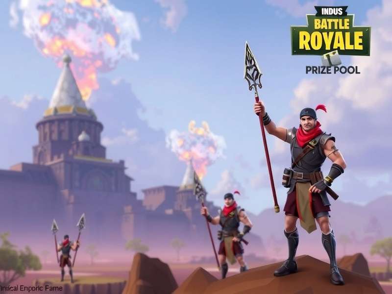 Indus Battle Royale Tournament Prize Pool Championship 2025 - grand finals stage with trophy and prize money display