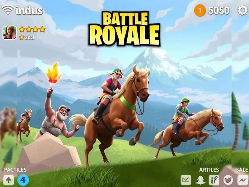 Indus Battle Royale gameplay screenshot showing intense battle royale action