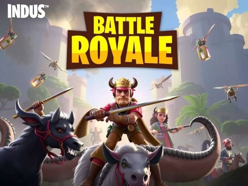 Indus Battle Royale mobile gameplay showcase with vibrant Indian-inspired landscape