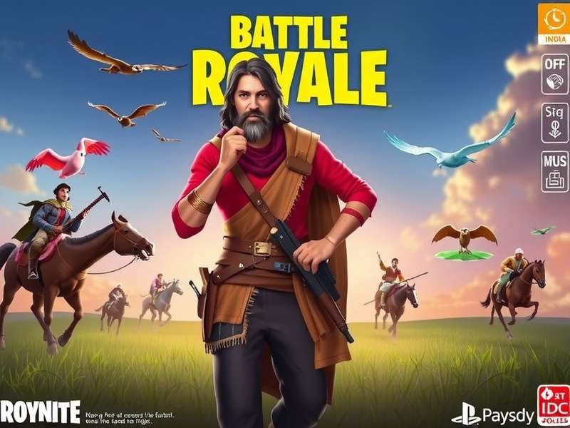 Indus Battle Royale mobile gameplay action scene with Indian-themed characters and weapons