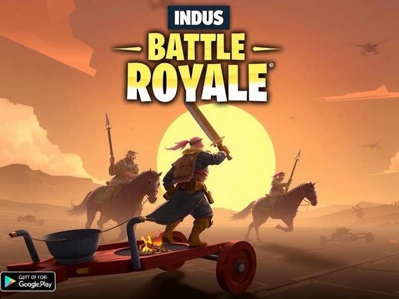Indus Battle Royale gameplay action scene with mythological Indian backdrop
