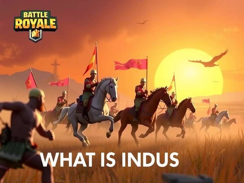 Indus Battle Royale official game poster with Indian mythology inspired characters and vibrant battleground